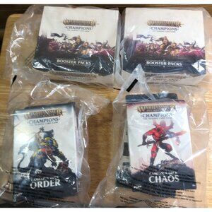 Warhammer Age Of Sigmar Champions Card Game 2 Booster Packs 4 Decks Set Lot
